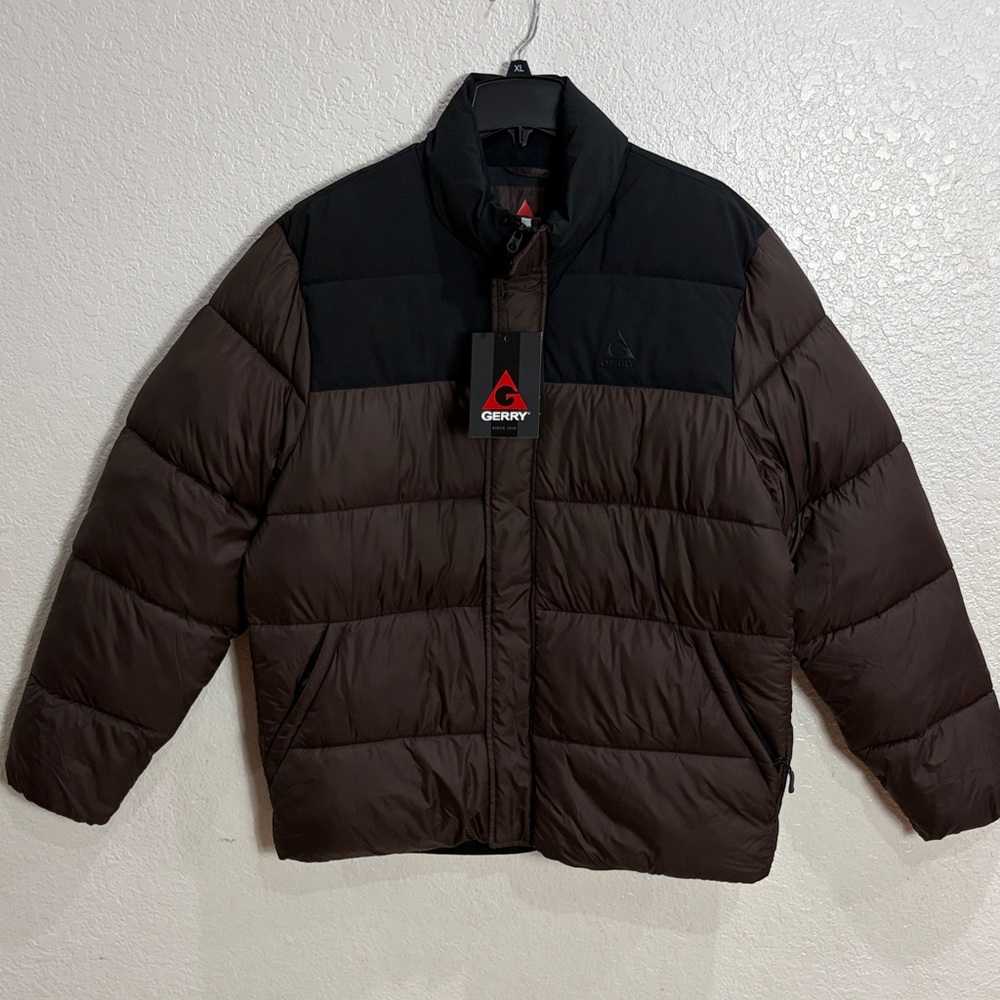 Gerry ,Size ,XLG,Men's Brown and Black Puffer Jacket